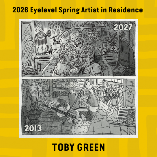IImage of Toby Green's Adagio graphic novel, announcing his Eyelevel Residency